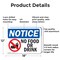 Signmission No Food Or Drink, 18 in W x Rectangle, Aluminum OS-2PACK-NS-A-1218-L-14607 - alternate 2